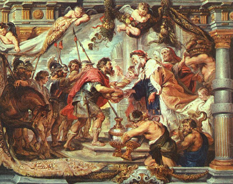 RUBENS, Pieter Pauwel The Meeting of Abraham and Melchizedek fa Norge oil painting art